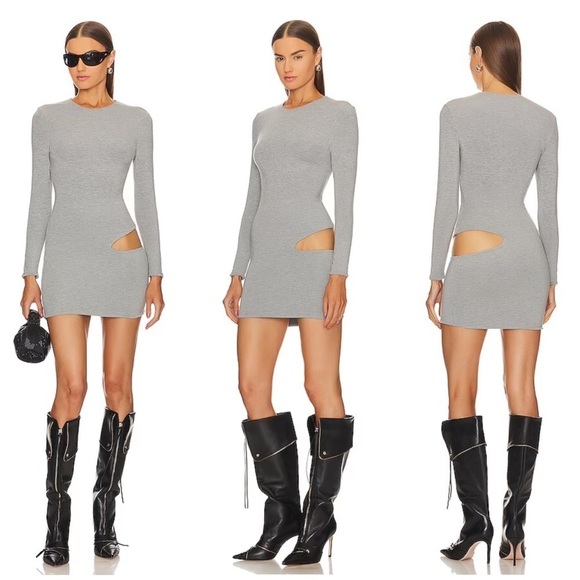 SER.O.YA Dresses & Skirts - SER.O.YA Nylon Dress in Heathered Grey Size M